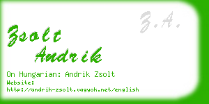 zsolt andrik business card